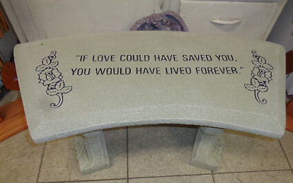 LIVED FOREVER CEMENT GARDEN BENCH
